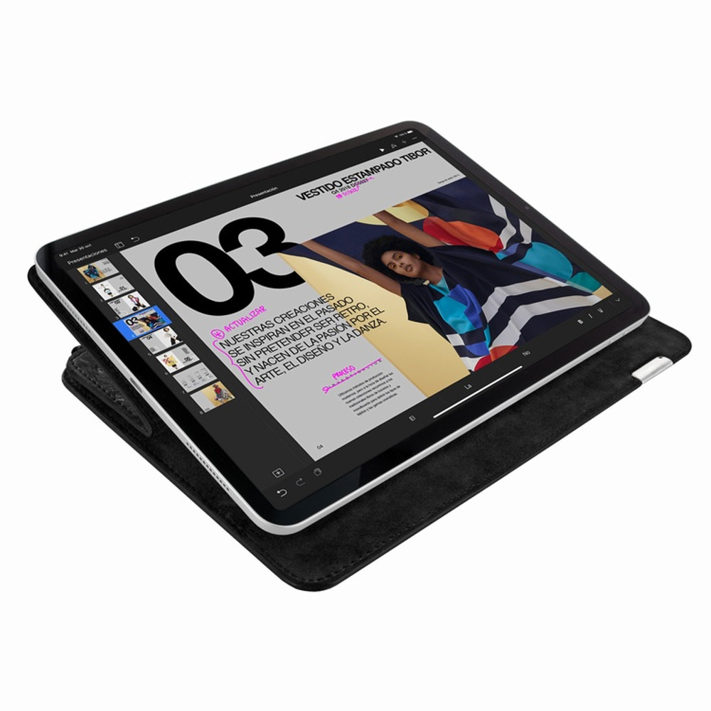 Piel Frama iPad Pro 12.9 2020 | 2021 FramaSlim Leather Case - Black Ostrich