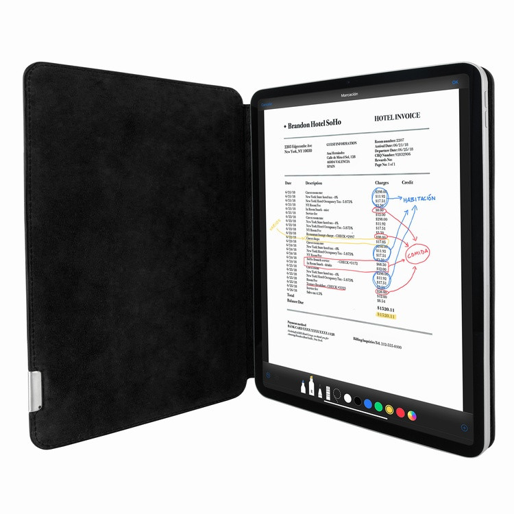 Piel Frama iPad Pro 12.9 2020 | 2021 FramaSlim Leather Case - Black Ostrich
