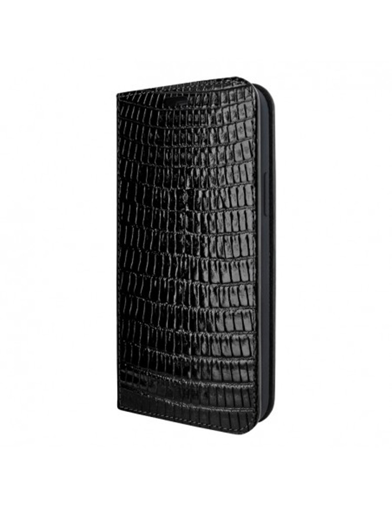 Piel Frama iPhone 13 FramaSlimCards Leather Case - Black Cowskin-Lizard