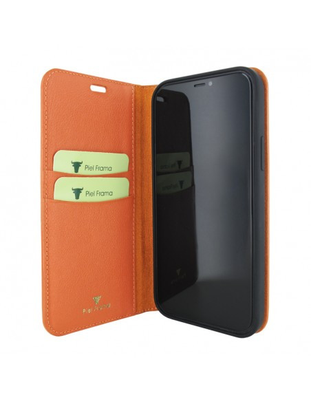 Piel Frama iPhone 13 FramaSlimCards Leather Case - Orange