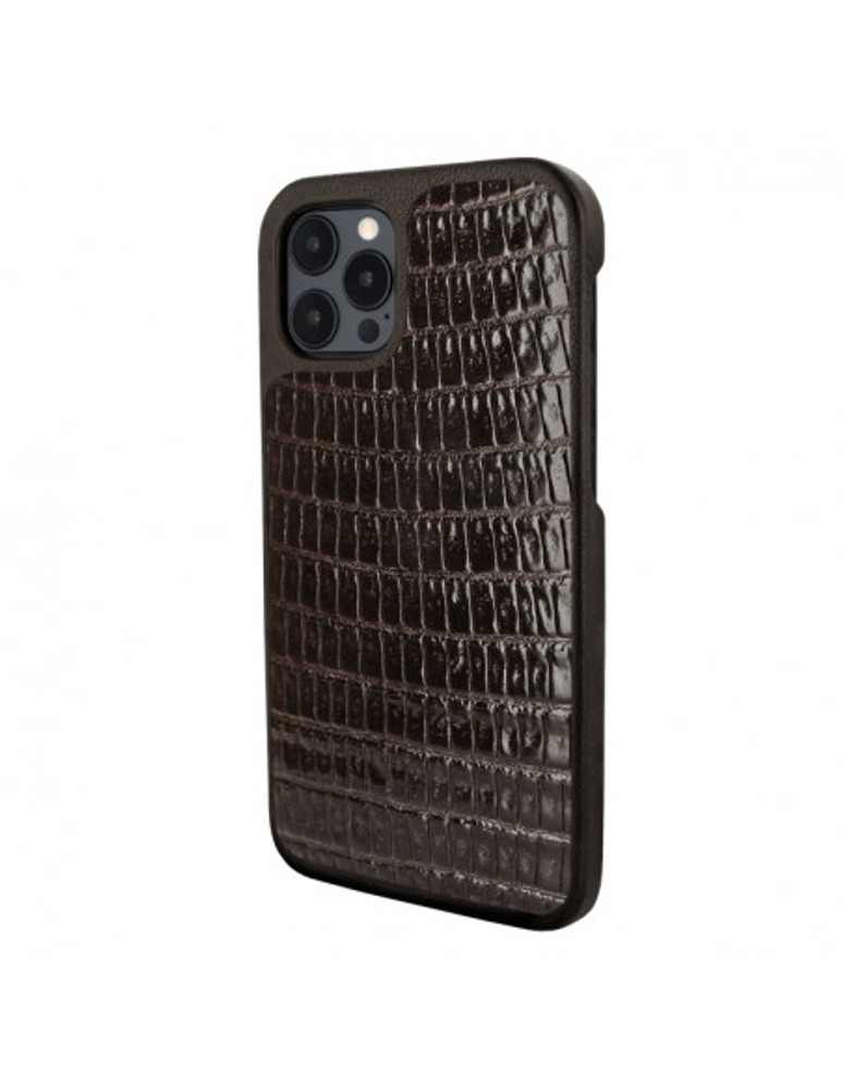 Piel Frama iPhone 13 Pro LuxInlay Leather Case - Brown Cowskin-Lizard
