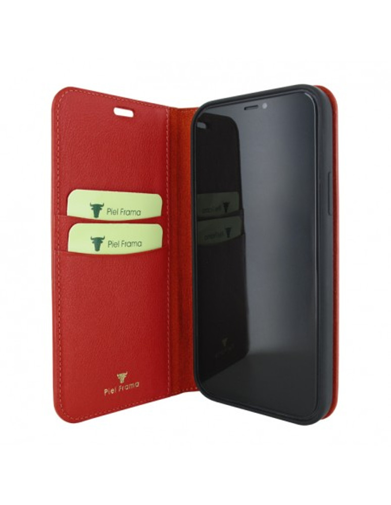 Piel Frama iPhone 13 Pro FramaSlimCards Leather Case - Red