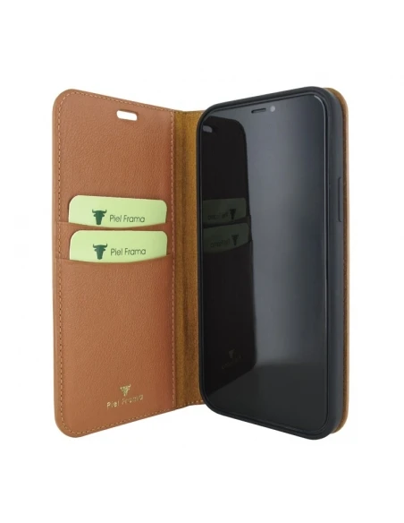 Piel Frama iPhone 14 FramaSlimCards Leather Case - Tan Cowskin-Ostrich
