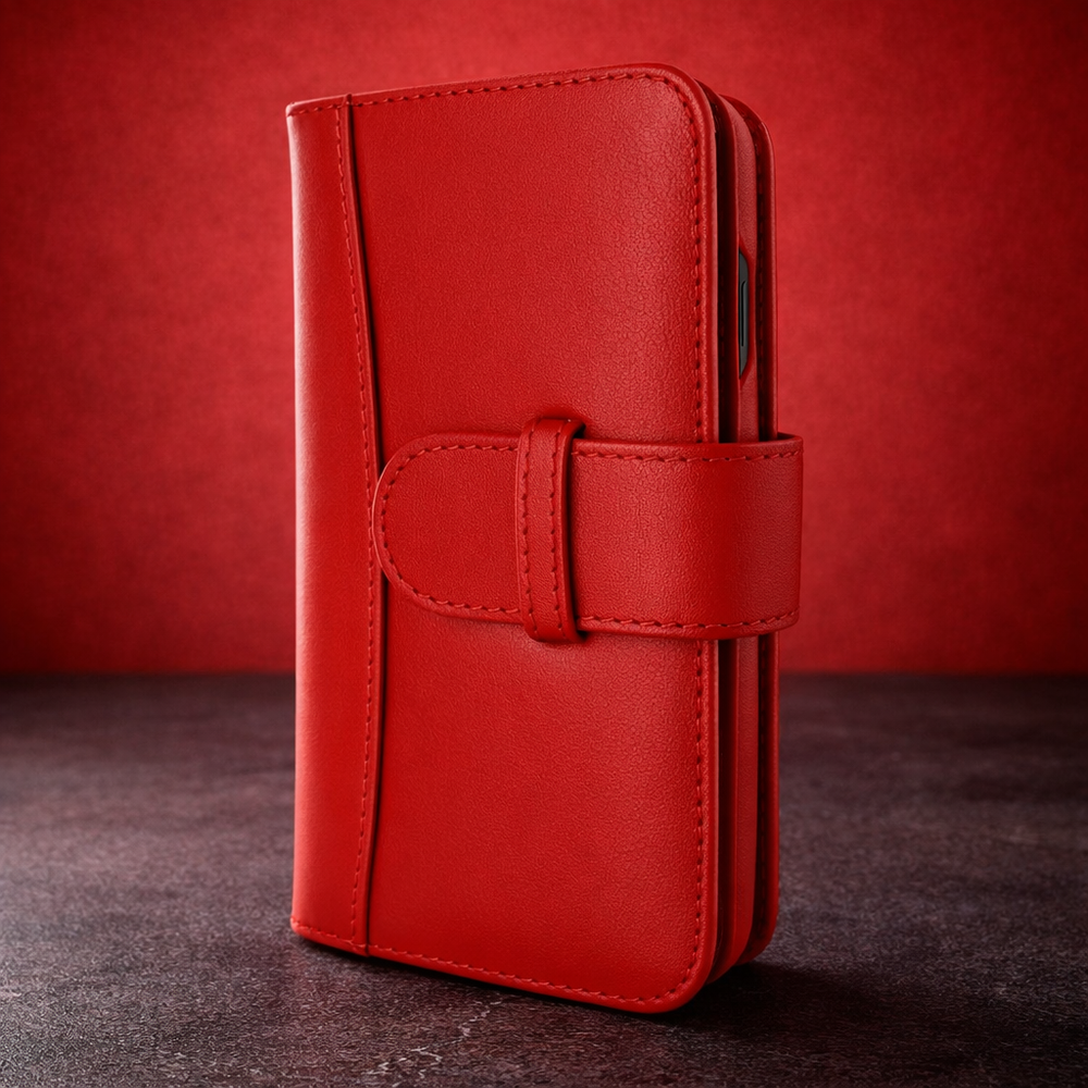 Piel Frama iPhone 14 WalletMagnum Leather Case - Red