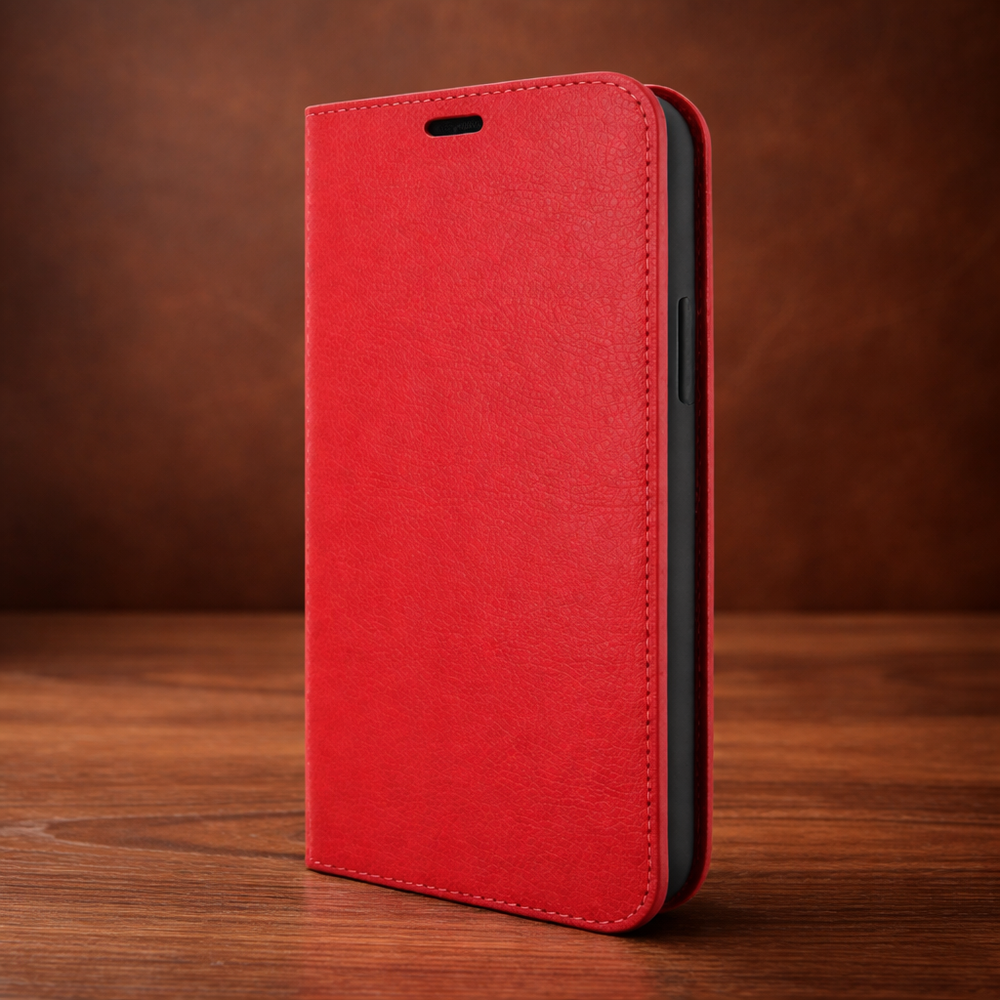 Piel Frama iPhone 14 Plus FramaSlimCards Leather Case - Red