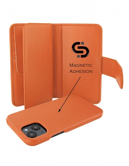Piel Frama iPhone 14 Plus WalletMagnum Leather Case - Orange