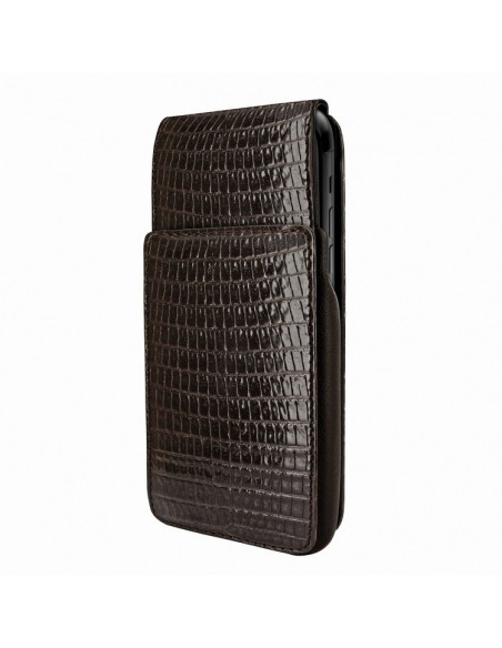Piel Frama iPhone 14 Pro Max | iPhone 14 Plus iMagnum Leather Case - Brown Cowskin-Lizard