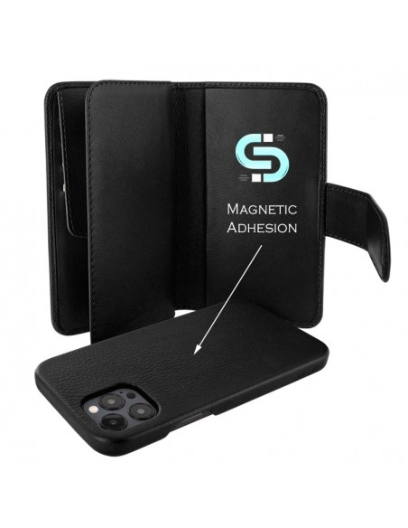 Piel Frama iPhone 14 Pro WalletMagnum Leather Case - Black