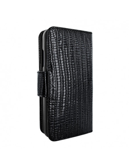 Piel Frama iPhone 14 Pro WalletMagnum Leather Case - Black Cowskin-Lizard