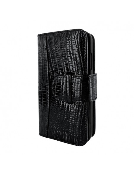 Piel Frama iPhone 14 Pro WalletMagnum Leather Case - Black Cowskin-Lizard