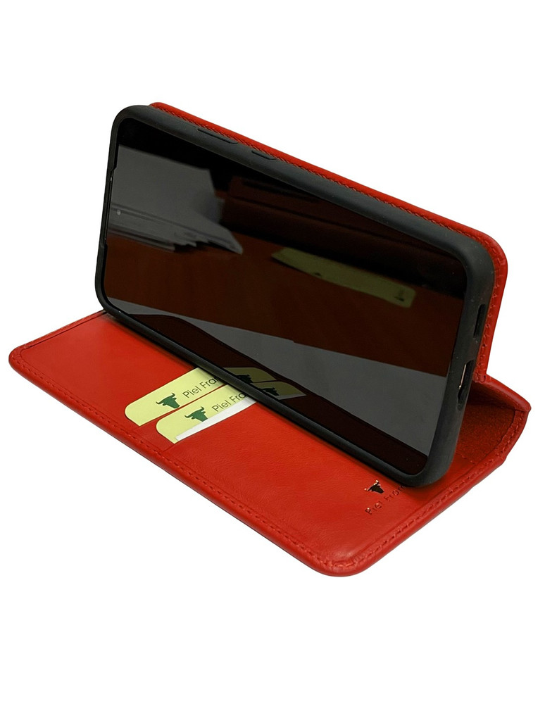 Piel Frama Galaxy S22 Plus FramaSlimCards Leather Case - Red
