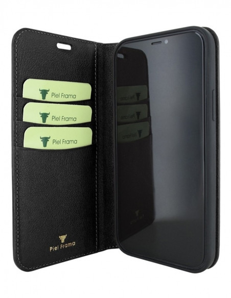 Piel Frama iPhone 15 Plus Black Ostrich FramaSlim Leather Case