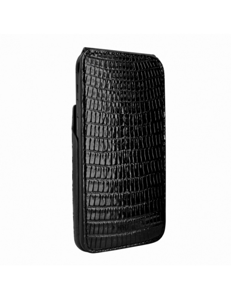 Piel Frama iPhone 15 Plus Black Lizard iMagnum Leather Case