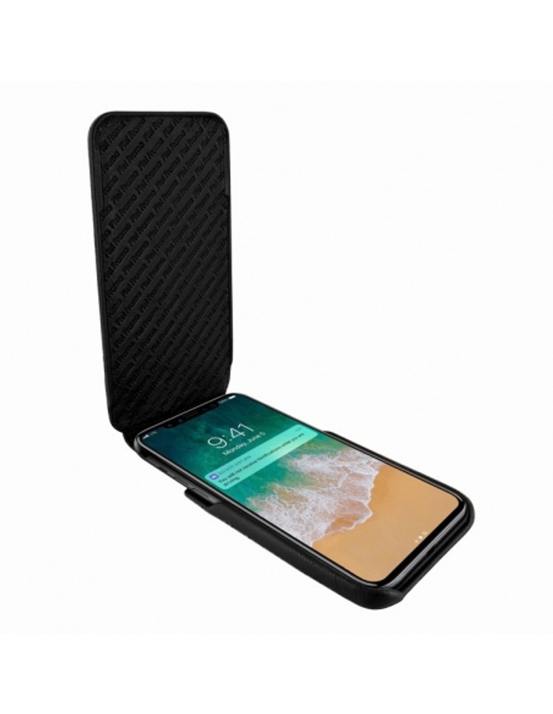Piel Frama iPhone 15 Plus Black Ostrich iMagnum Leather Case