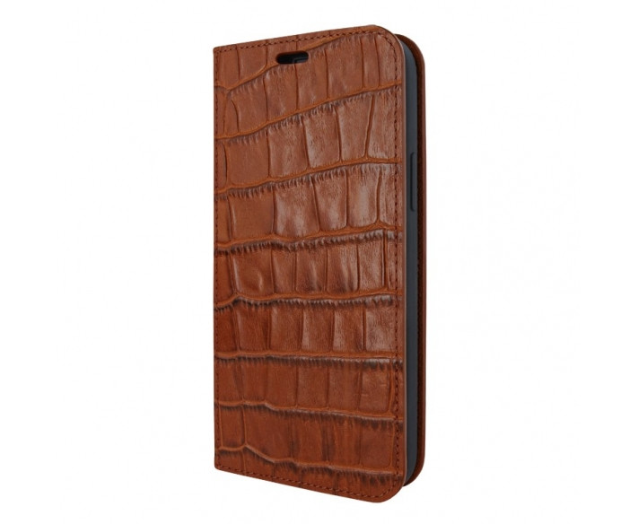 Piel Frama iPhone 15 Pro Max Brown Crocodile FramaSlim Leather Case