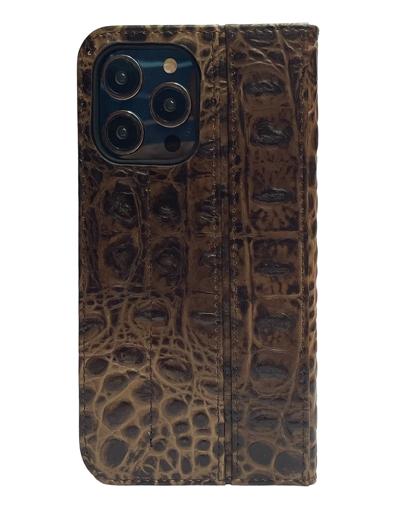 Piel Frama iPhone 15 Pro Max SPECIAL Brown Crocodile FramaSlim Leather Case