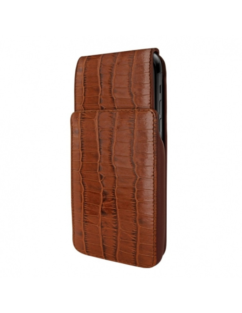 Piel Frama iPhone 15 Pro Max Brown Crocodile iMagnum Leather Case