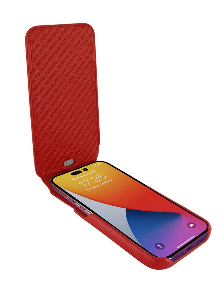 Piel Frama iPhone 15 Pro Max Red iMagnum Leather Case