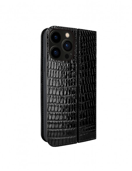 Piel Frama iPhone 15 Pro Black Lizard FramaSlim Leather Case