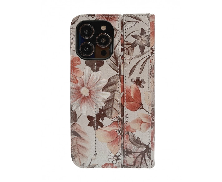 Piel Frama iPhone 15 Pro SPECIAL EDITION Beige Flower FramaSlim Leather Case
