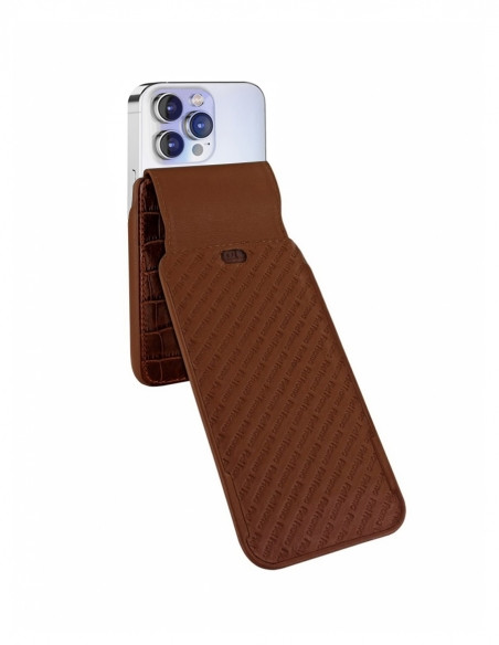 Piel Frama iPhone 15 Pro Brown Crocodile iMagnum Leather Case