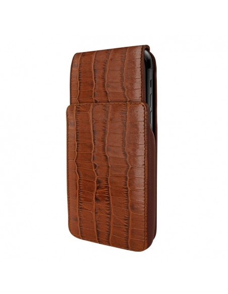 Piel Frama iPhone 15 Pro Brown Crocodile iMagnum Leather Case