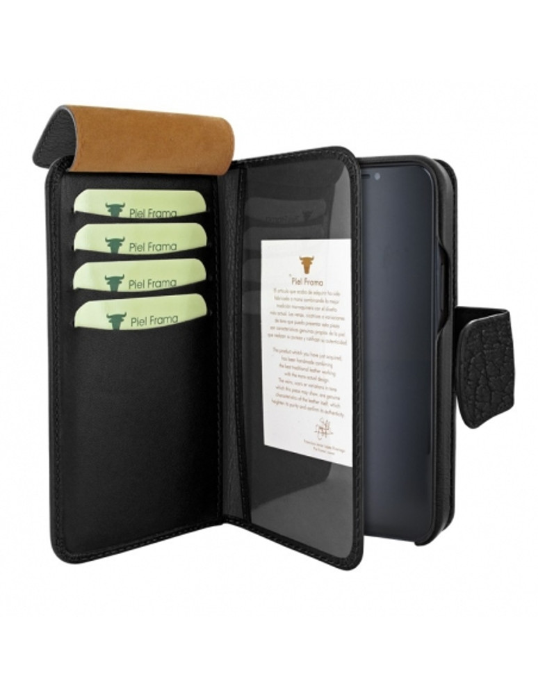 Piel Frama iPhone 15 Pro Black WalletMagnum Leather Case