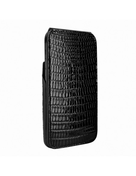 Piel Frama iPhone 15 Black Lizard iMagnum Leather Case