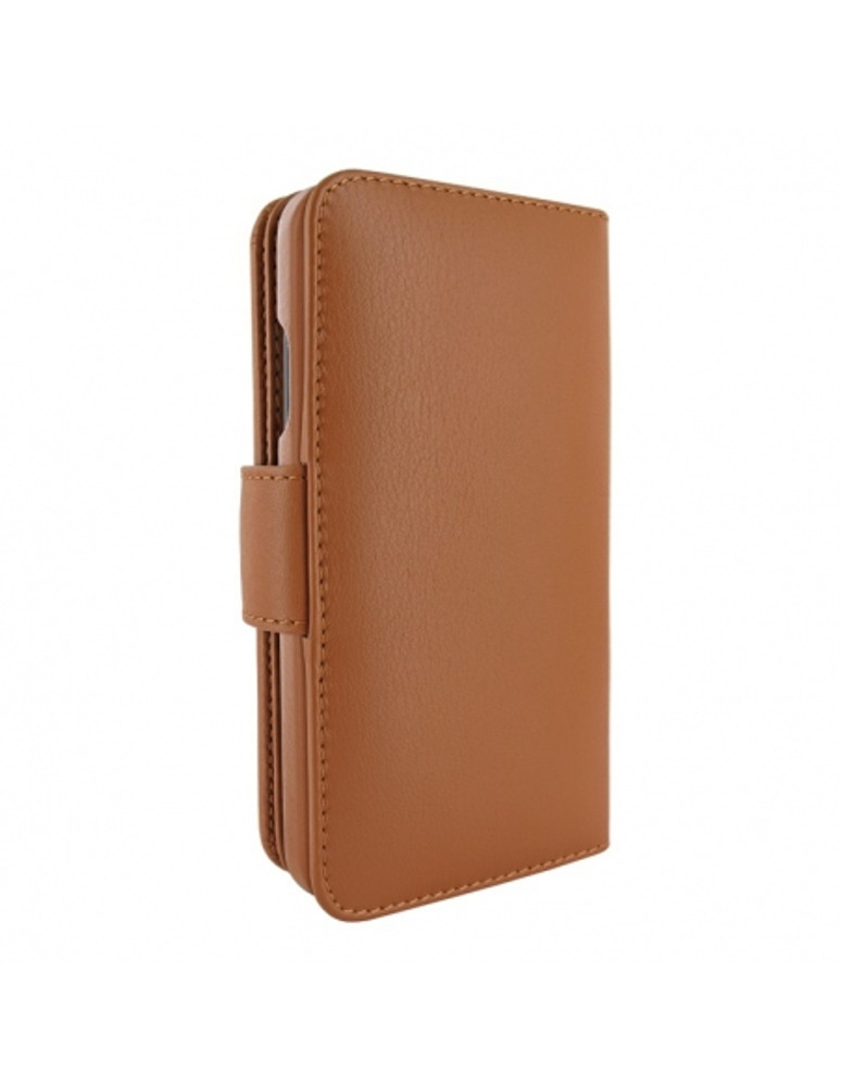 Piel Frama iPhone 15 Tan WalletMagnum Leather Case