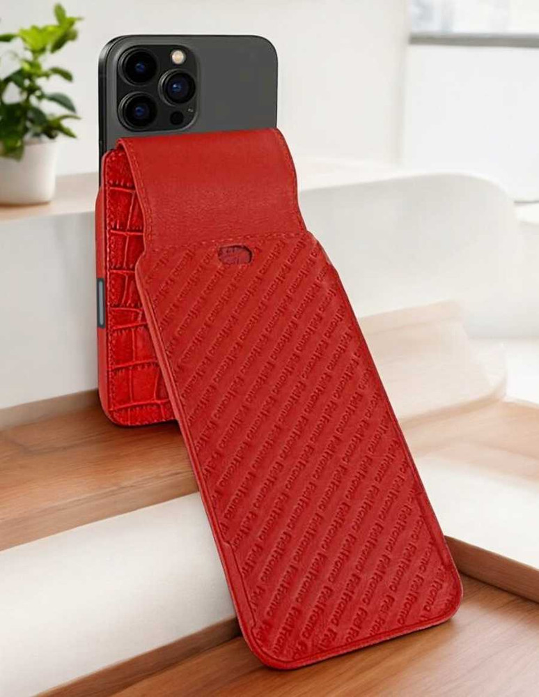 Piel Frama Red Crocodile iMagnum Leather Case for iPhone 16 Pro | iPhone 16