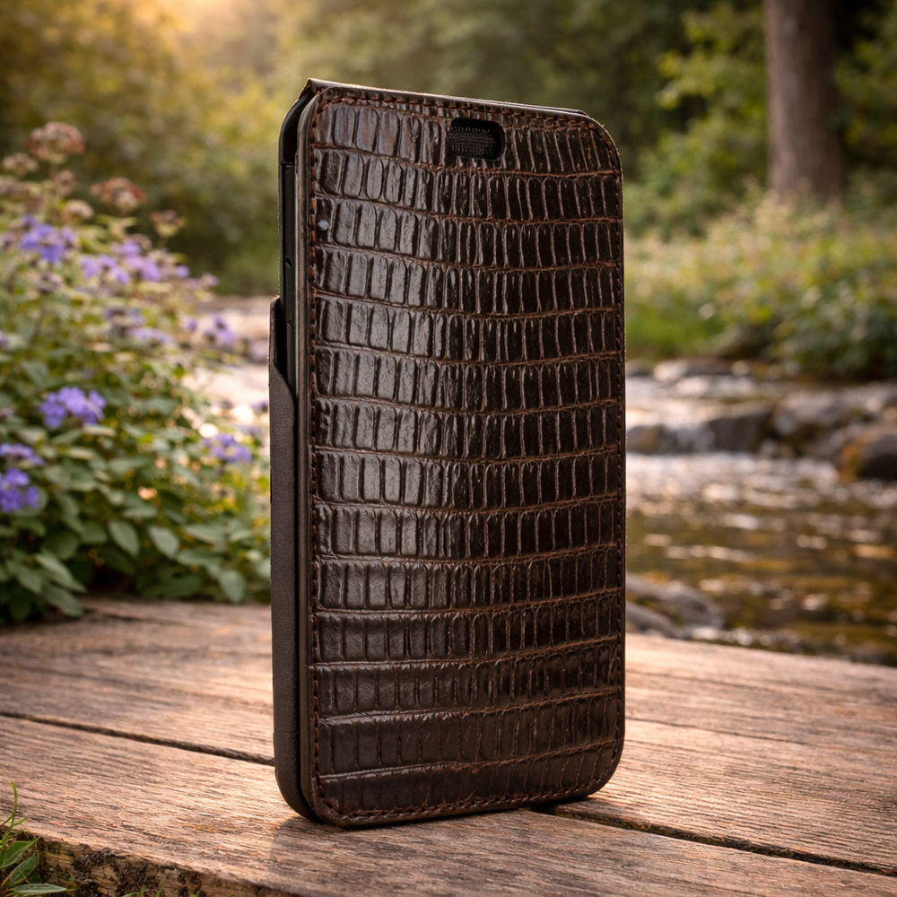 Piel Frama Brown Lizard iMagnum Leather Case for iPhone 16 Pro Max | iPhone 16 Plus