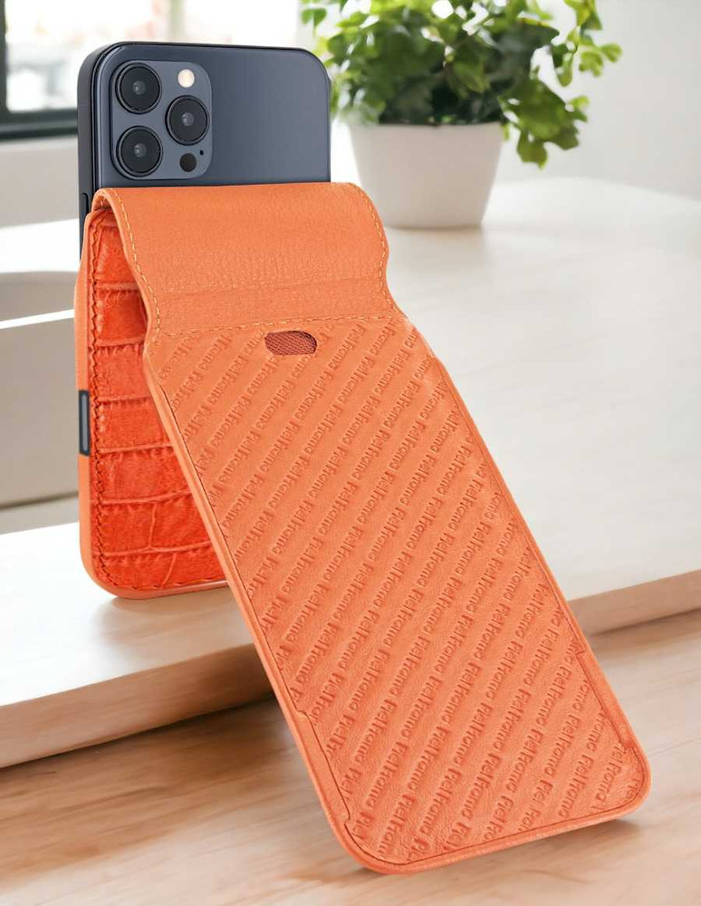 Piel Frama Orange Crocodile iMagnum Leather Case for iPhone 16 Pro Max | iPhone 16 Plus
