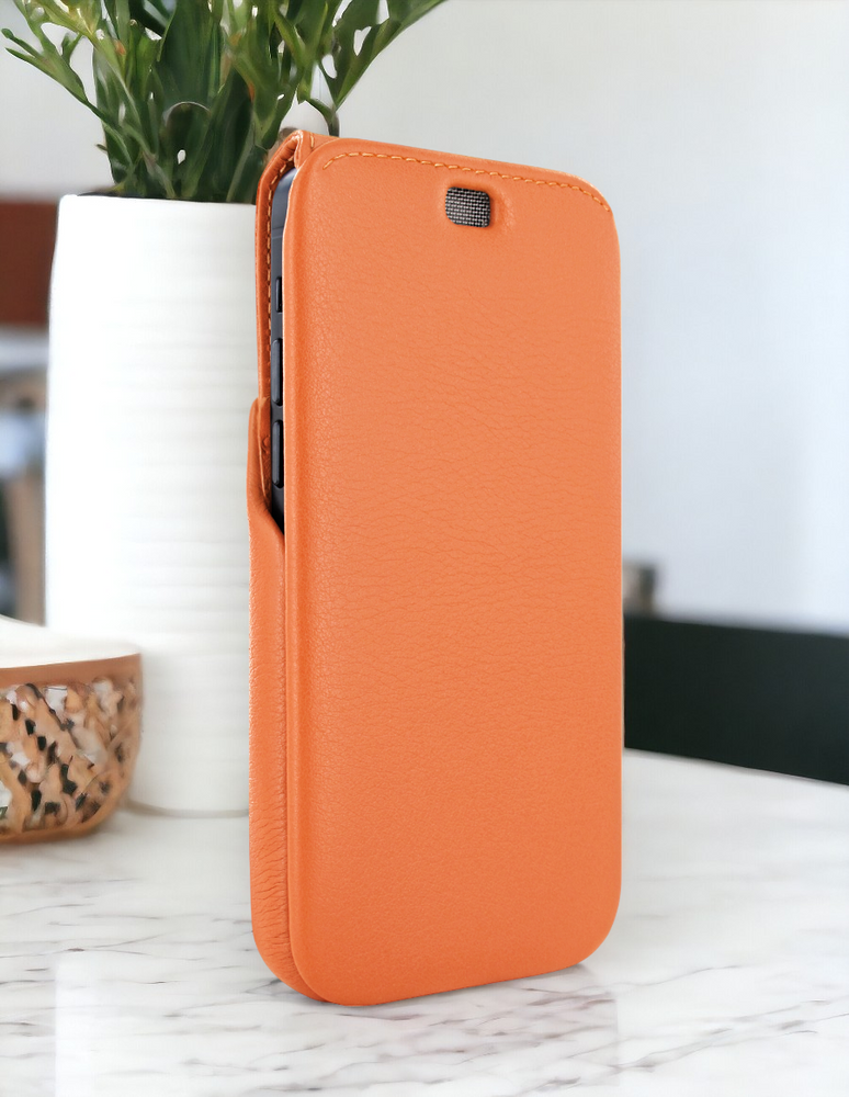 Piel Frama Orange iMagnum Leather Case for iPhone 16 Pro Max | iPhone 16 Plus