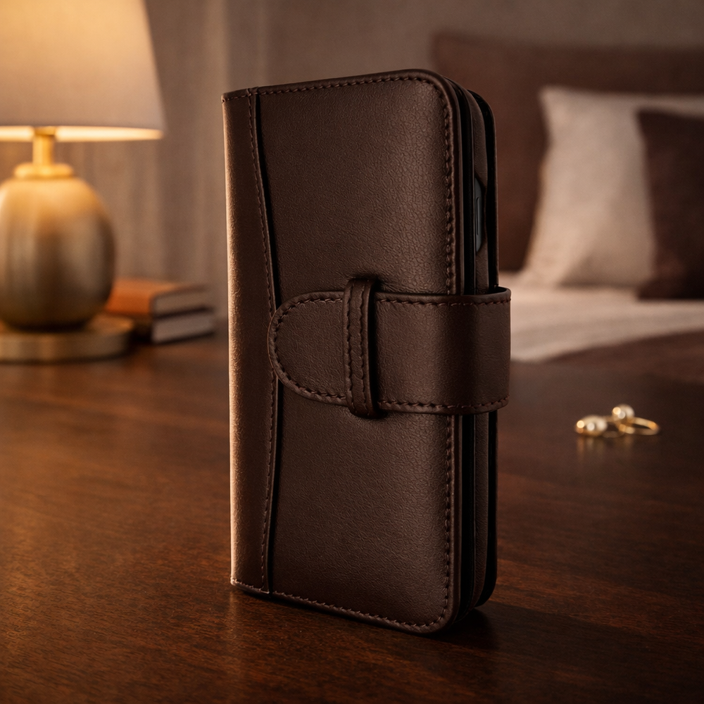Piel Frama Brown WalletMagnum Leather Case for iPhone 16