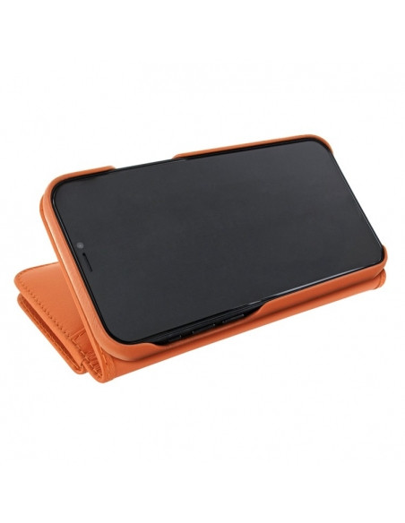 Piel Frama Orange WalletMagnum Leather Case for iPhone 16