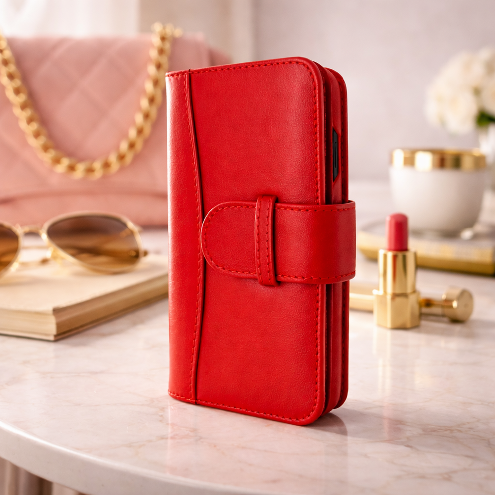 Piel Frama Red WalletMagnum Leather Case for iPhone 16