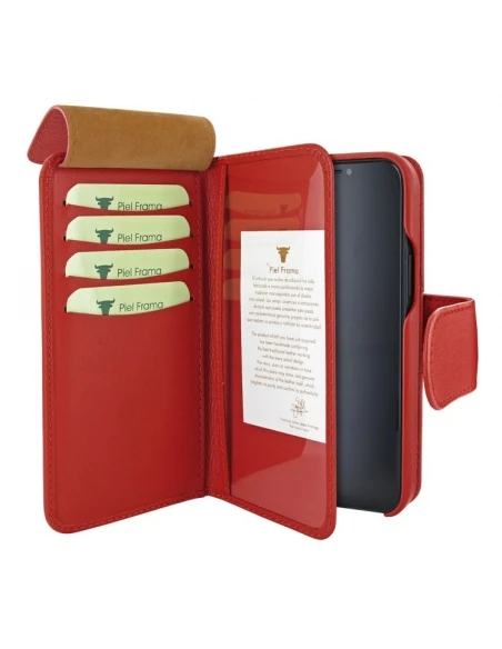 Piel Frama Red WalletMagnum Leather Case for iPhone 16 Plus