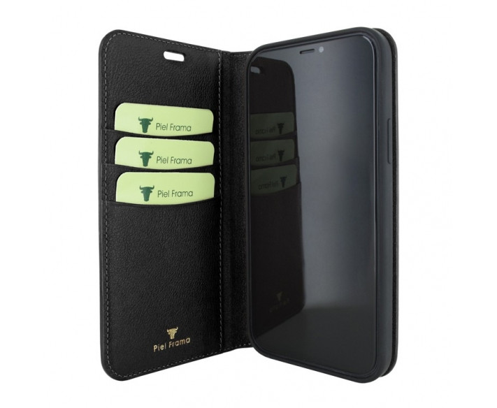 Piel Frama Black Ostrich FramaSlim Leather Case for iPhone 16