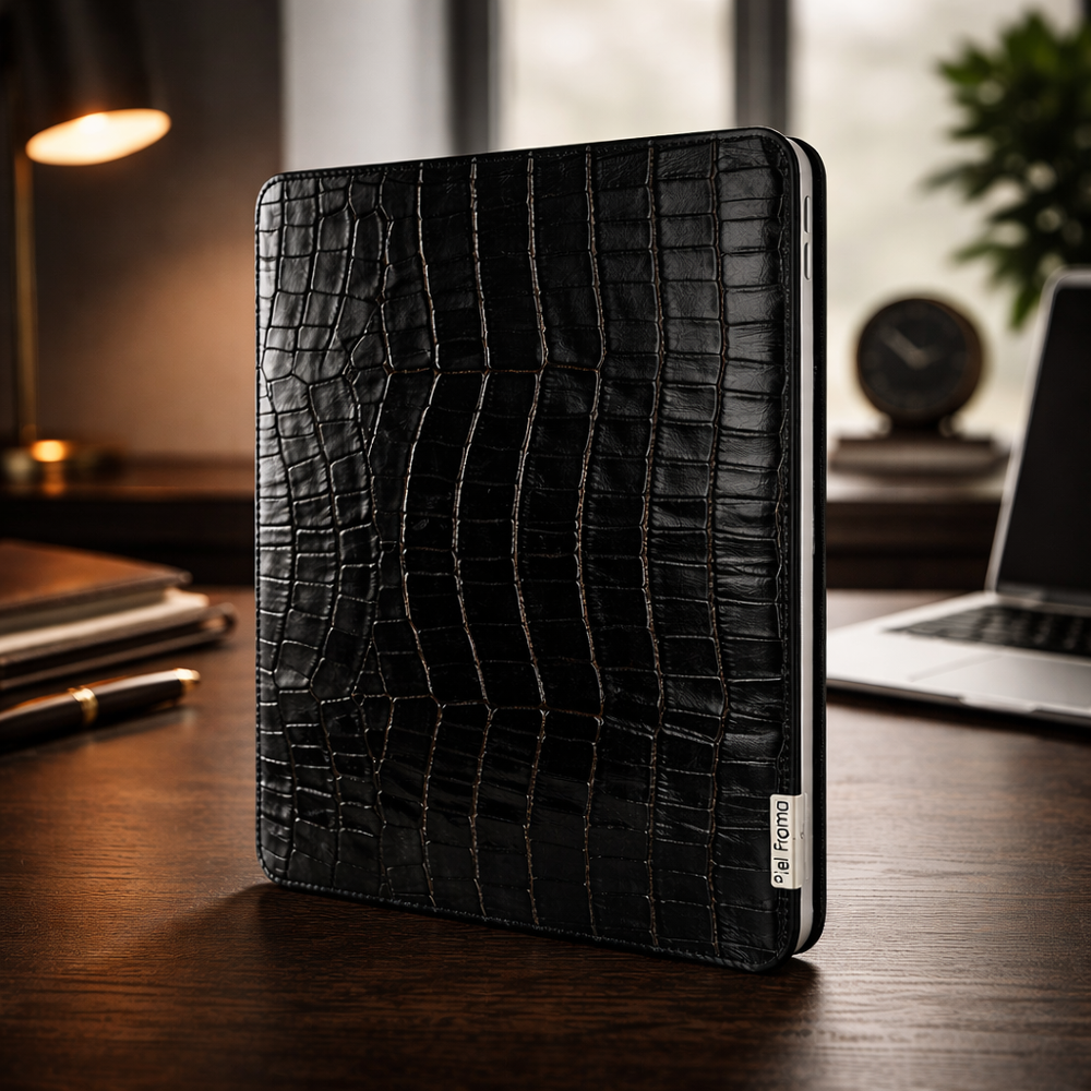 Piel Frama Black Crocodile FramaSlim Leather Case for iPad Air 13-inch (2024-2025)