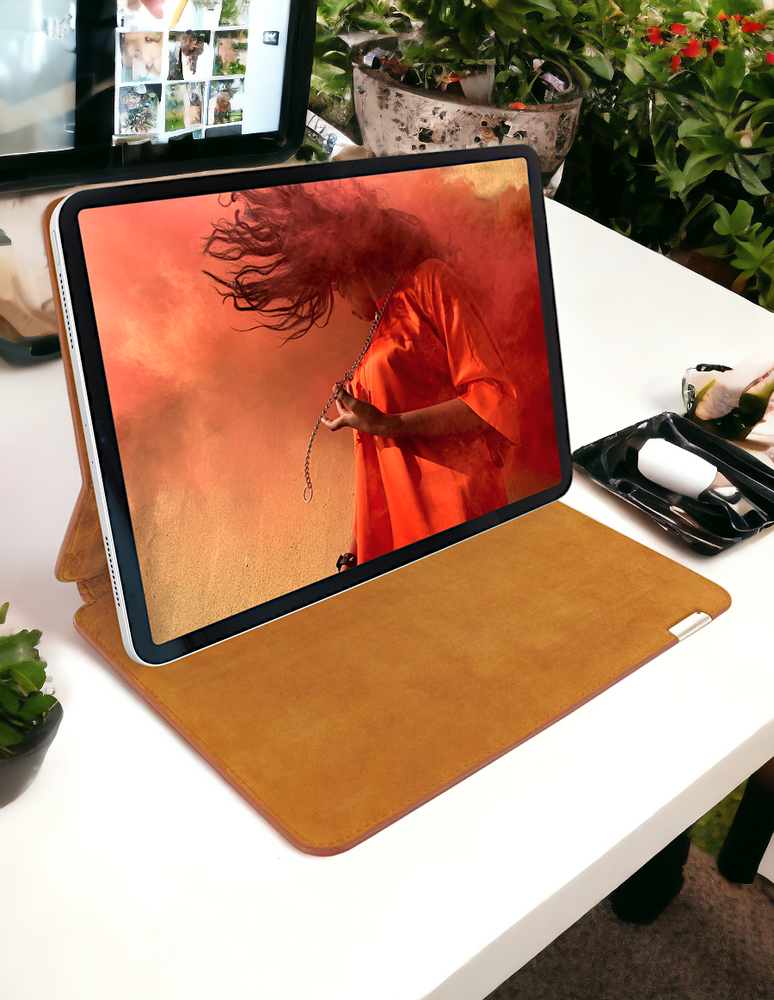 Piel Frama Tan Ostrich FramaSlim Leather Case for iPad Air 13-inch (2024-2025)