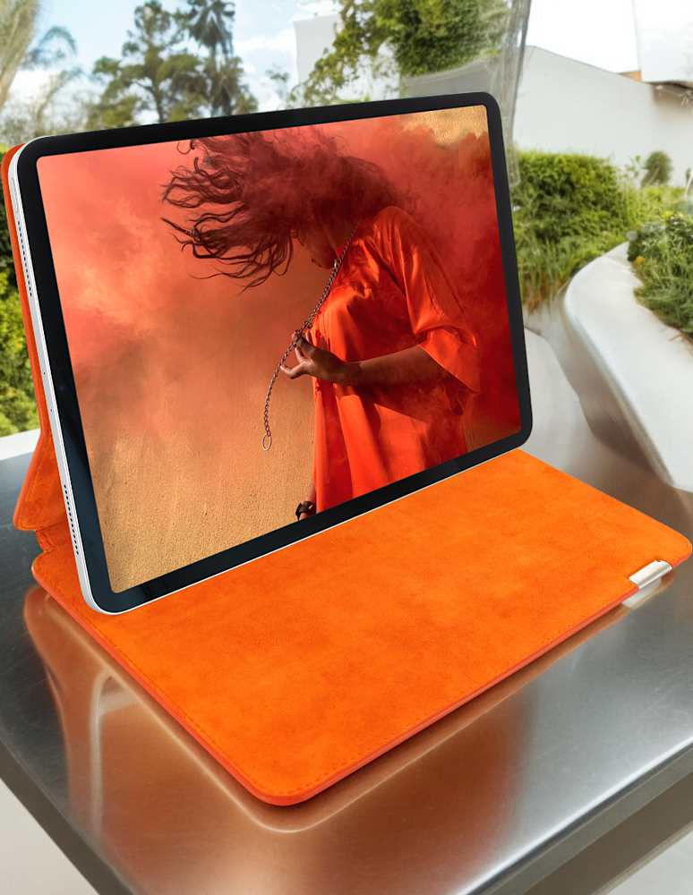 Piel Frama 819 Orange Ostrich FramaSlim Leather Case for iPad Air 13-inch (2024-2025)