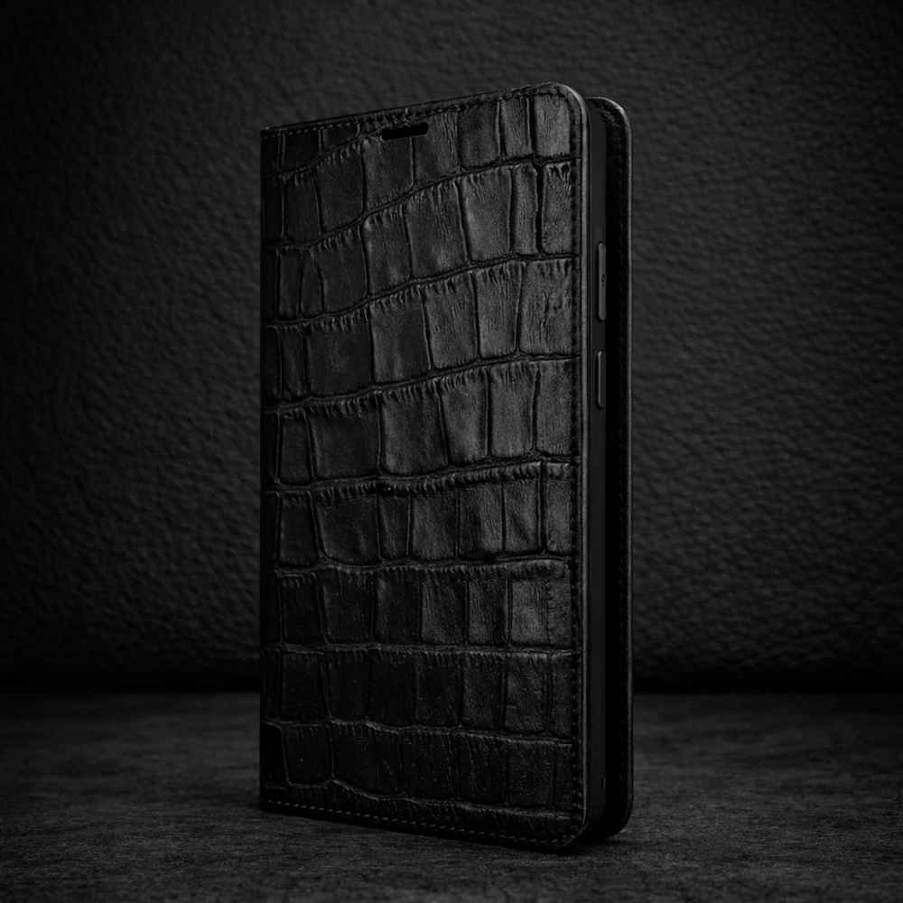 Piel Frama Black Croco FramaSlimCards Leather Case for Samsung Galaxy S25 Ultra