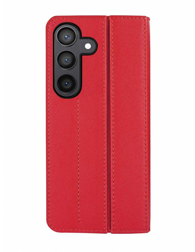 Piel Frama Red FramaSlimCards Leather Case for Samsung Galaxy S25