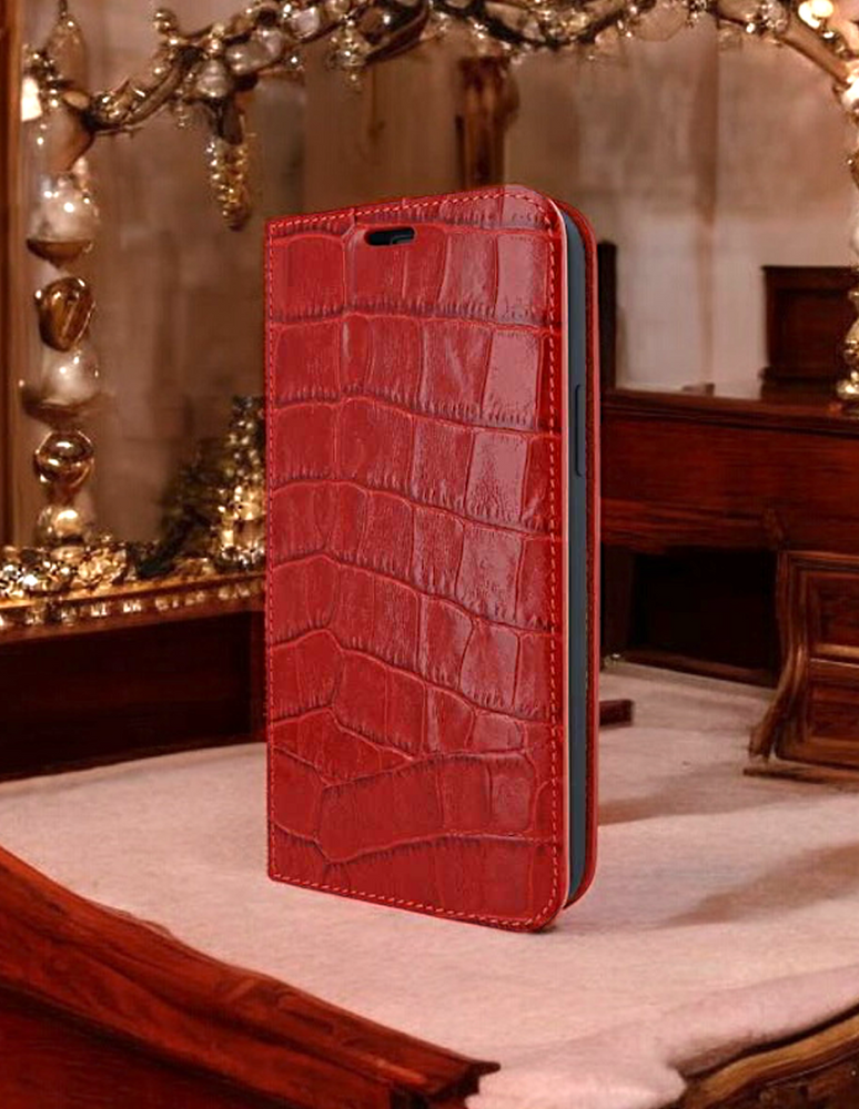 Piel Frama Red Crocodile FramaSlim Leather Case for iPhone 16e