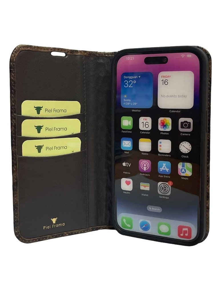 Piel Frama SPECIAL EDITION Brown Crocodile FramaSlim Leather Case for iPhone 16e