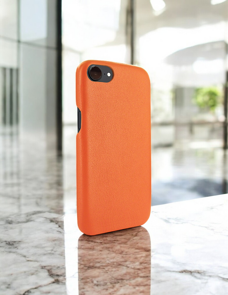 Piel Frama Orange FramaGrip Leather Case for iPhone 16e