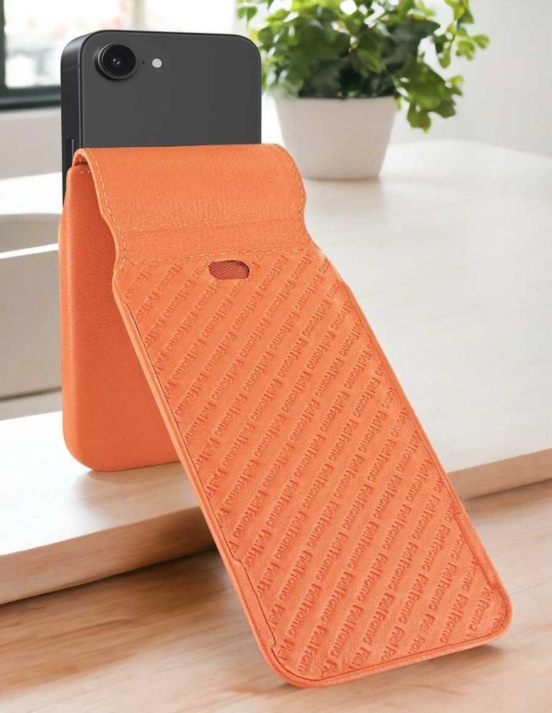 Piel Frama Orange iMagnum Leather Case for iPhone 16e