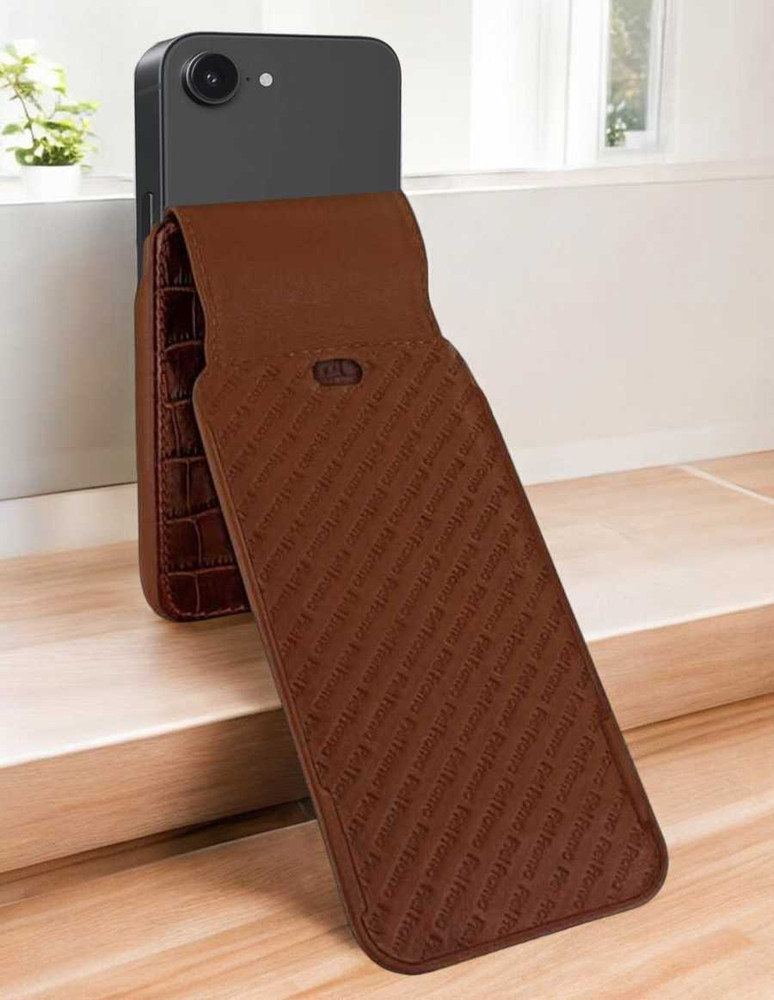 Piel Frama Brown Crocodile iMagnum Leather Case for iPhone 16e