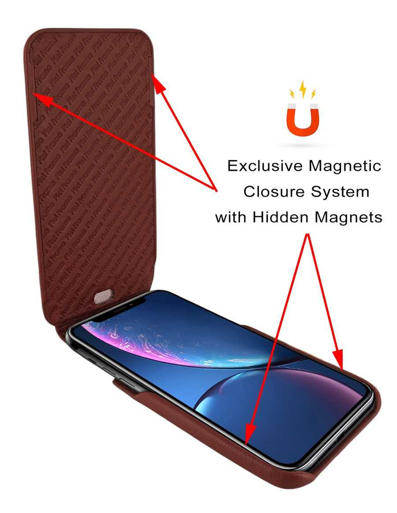 Piel Frama Brown Crocodile iMagnum Leather Case for iPhone 16e