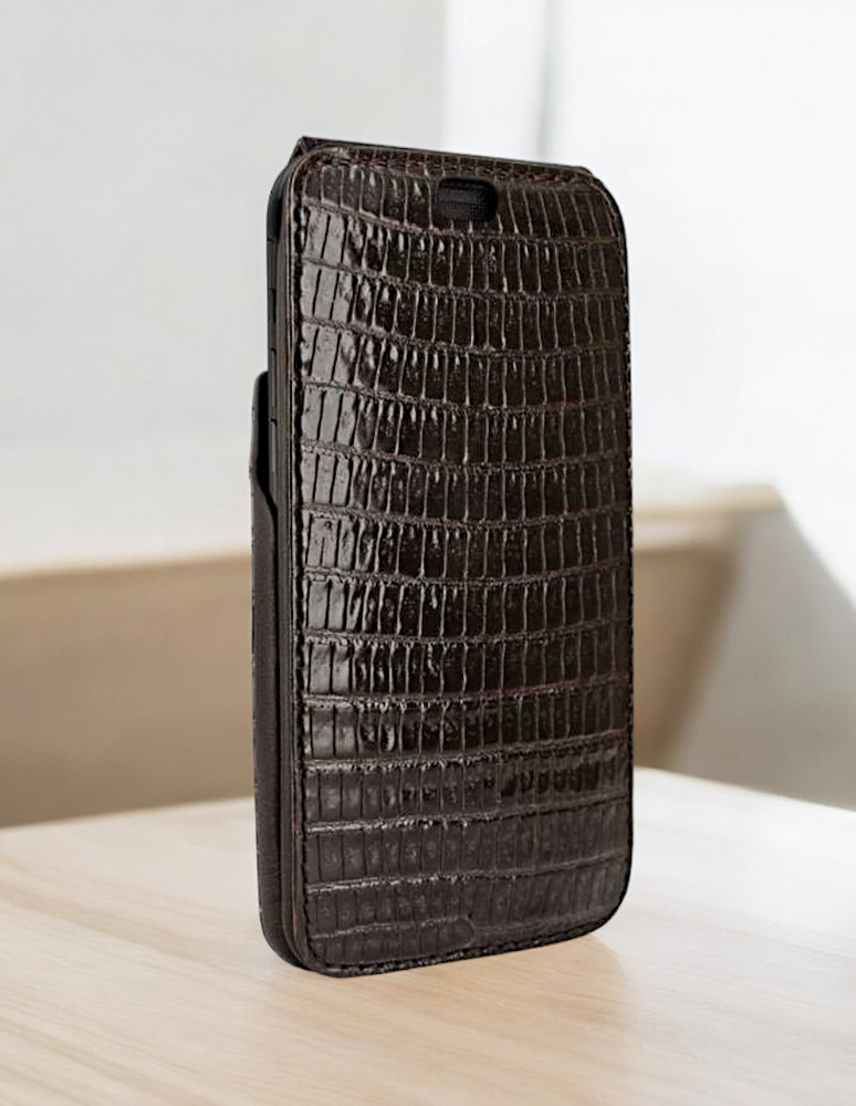 Piel Frama Brown Lizard iMagnum Leather Case for iPhone 16e